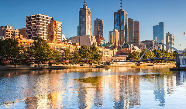 The Melbourne skyline looking across the Yarra River
