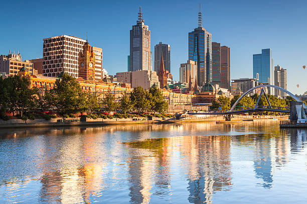 The Melbourne skyline looking across the Yarra River